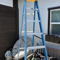 Warner 8 foot fiberglass ladder used two times excellent condition