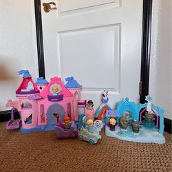Little People Disney Princess Playset Lot 💗 Cinderella Jasmine Frozen 🩵 See Description