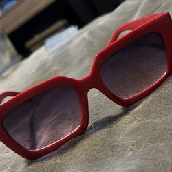 Off White Square Virgil Sunglasses (Red Frames/Black Lens)