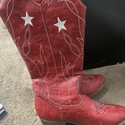 Red cowboy Boots
