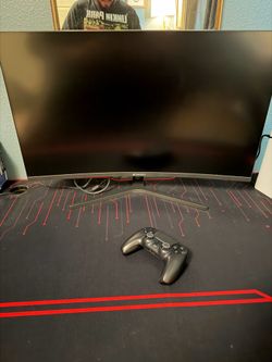 Desk,Monitor, And chair