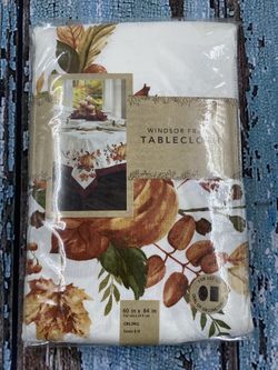 60 x 84 Tablecloth Fall Autumn Thanksgiving