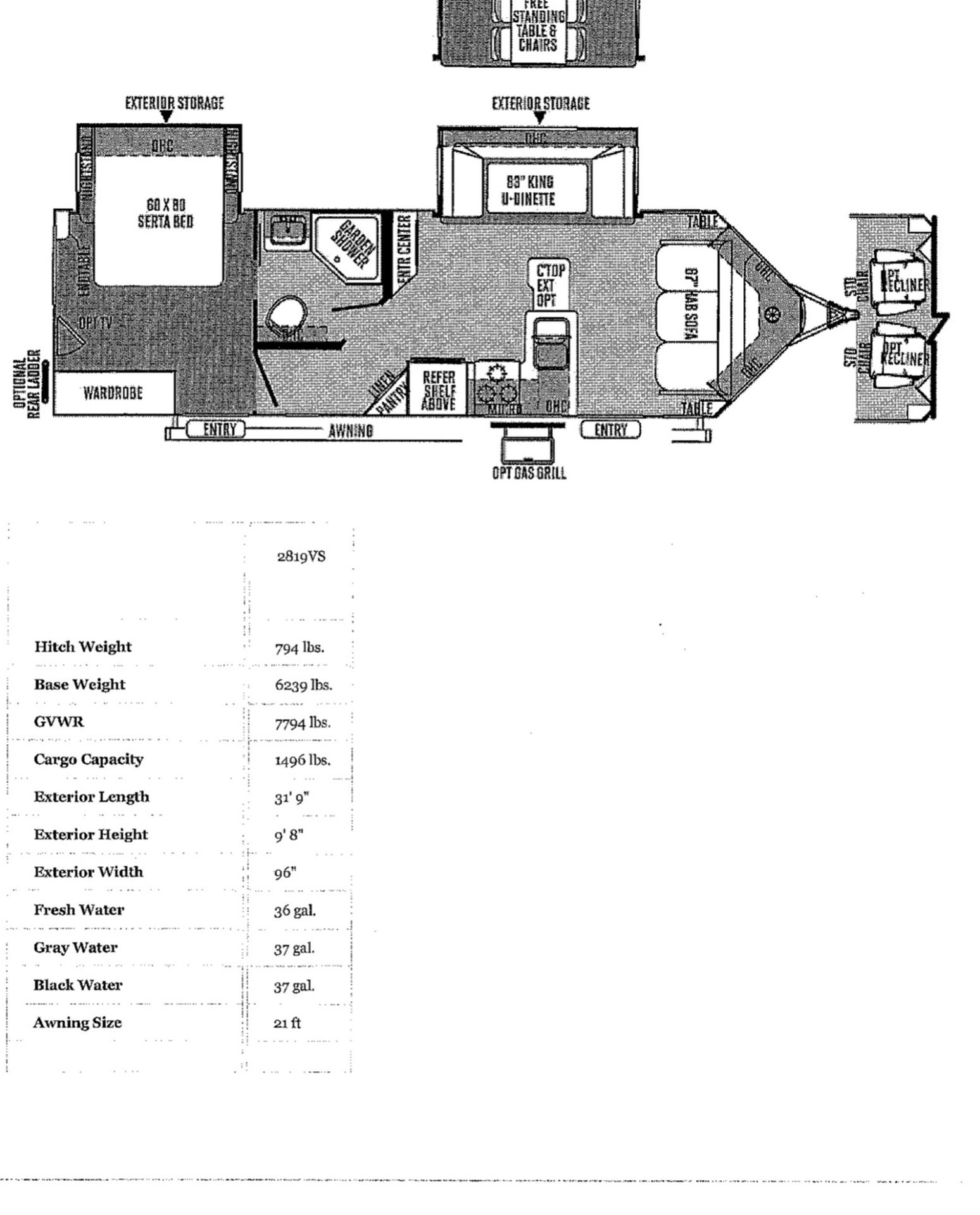 2015 Rockwood Windjammer Travel Trailer