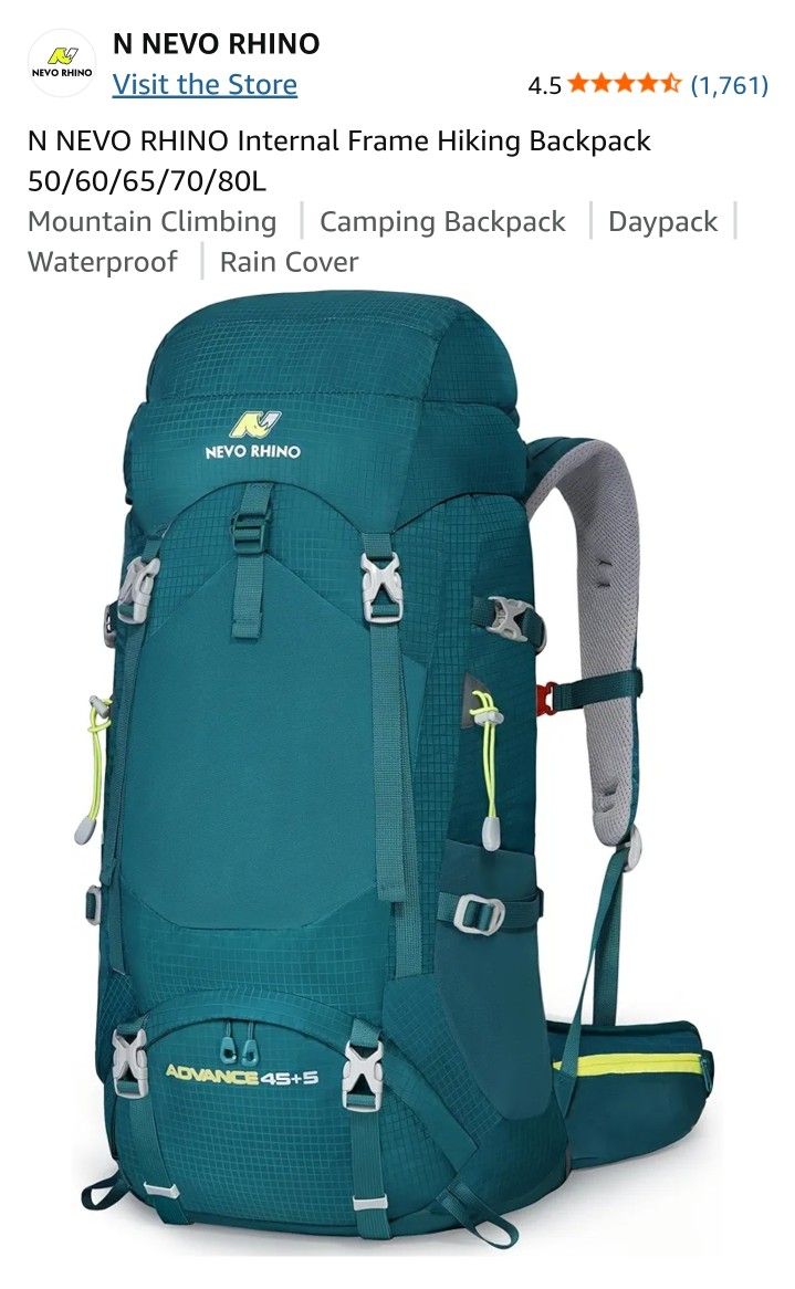Nevo Rhino 50L Hiking Backpack