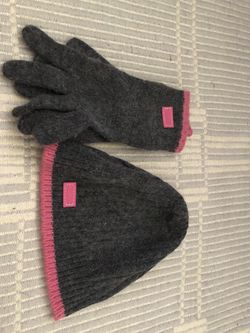Coach women’s beanie and glove set