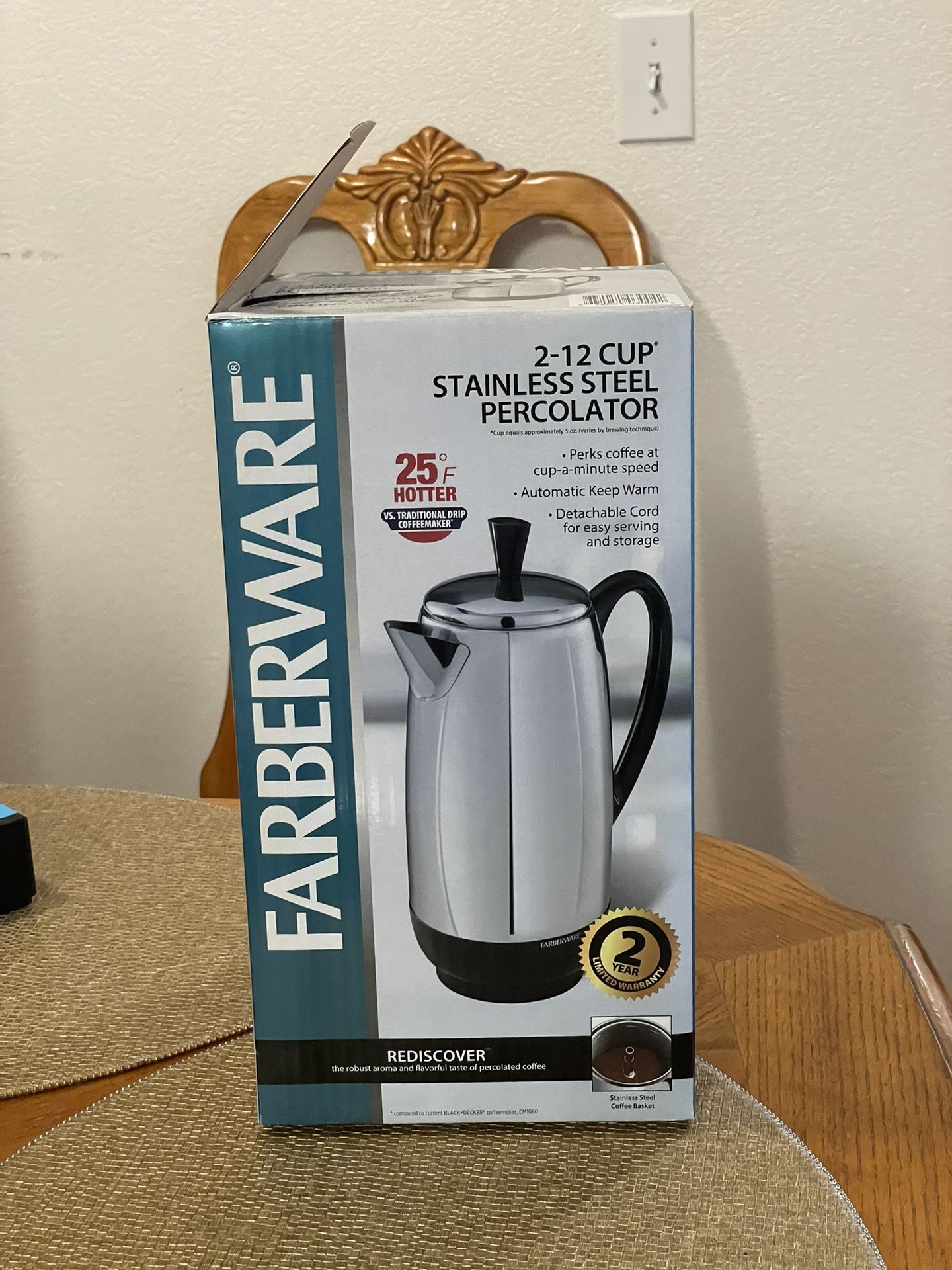 Farberware 2-12 Cup Stainless Steel Percolator