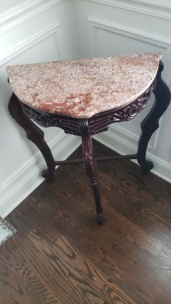 Accent Table With Marble Top