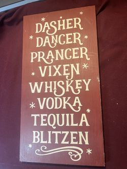 Boozy Christmas Sign - Like New