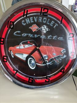 Corvette Neon Clock