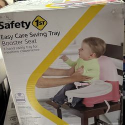 Safety 1st Easy Care Swing Tray Feeding Booster, Coral Crush, Toddler