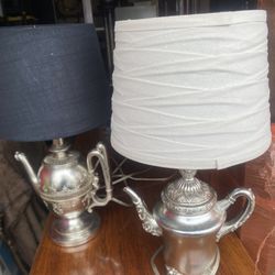 Set Of  2  Unique  Lamps 18” High