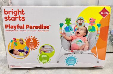 Bright Starts Playful Paradise Vibrating Baby Bouncer