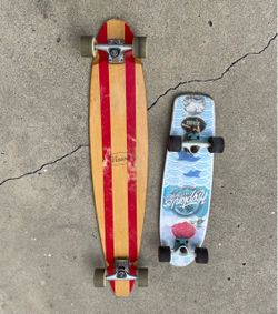 Two vintage skateboards