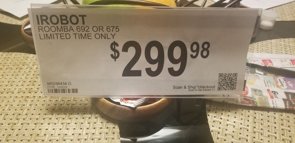 Robot Roomba Vacuum cleaner.