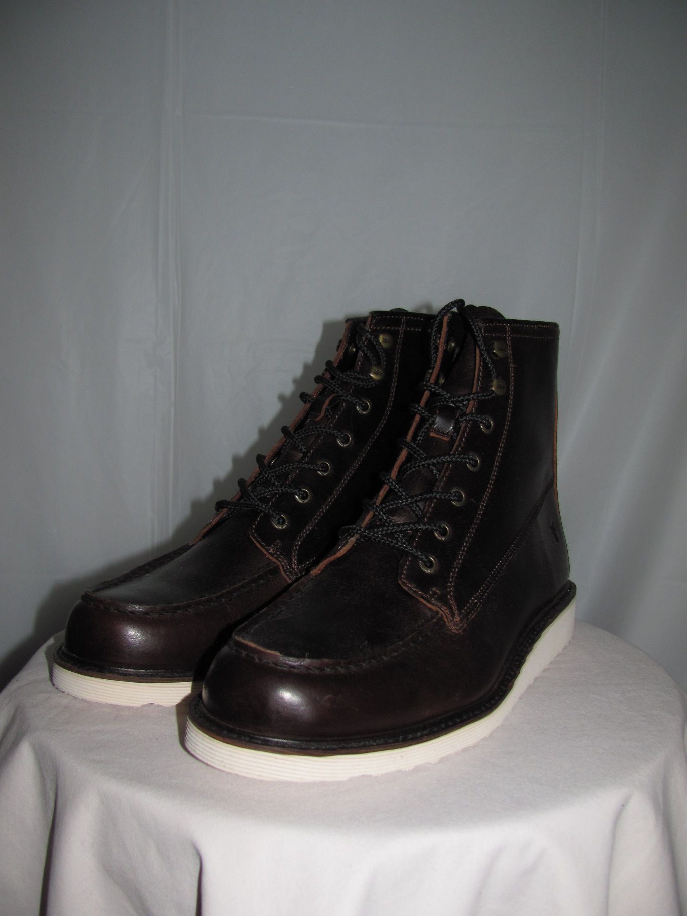 Brand New FRYE Dawson Wedge Brown Leather Work Boots Men's Size 10