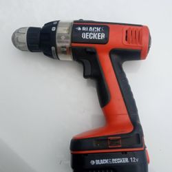 Black Decker Drill With Battery Comes Also With Charger 