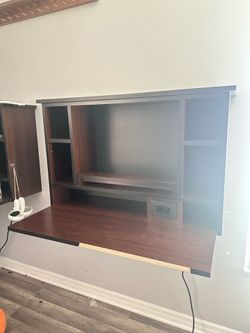 Desks - wall mounted custom built with outlet