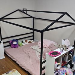 Children's bedframe - (queen size) house outline bedframe