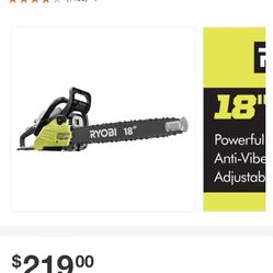 Ryobi 18” Gas Chainsaw