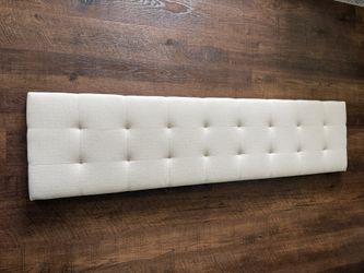 Ivory King Tufted Upholstered Headboard