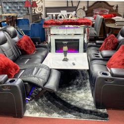 Power Reclining Sofa And Love Seat In Stock For Immediate Delivery