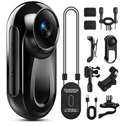 Mini Body Camera 1080P, 512G Thumb Vlogging Cam Hands-Free Recording, Action Camera with 360