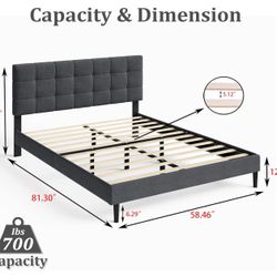 Padded Full Bed Frame