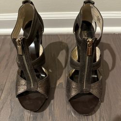 Bronze Metallic Heel - Size 8.5