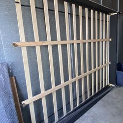 California King Upholstered Headboard and Bed Frame 