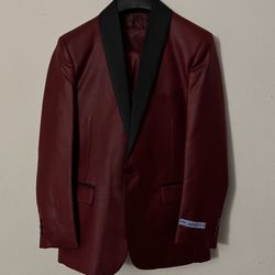 BJK Collections Boys Tuxedo Suit Wine/black Jacket Vest And Pants Size 10