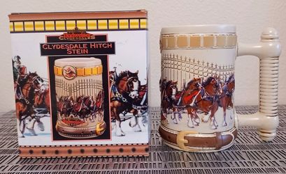 Vintage Budweiser Clydesdales Hitch Stein