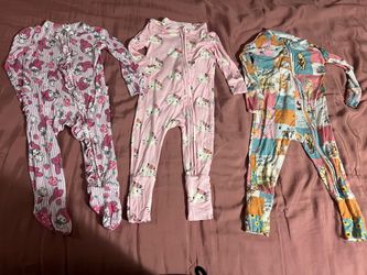 Posh Peanut and Velveteen by Bunny Knots Bamboo Sleepers 3 of them 6/9 months