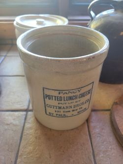 Antique Salt Glazed Stoneware Crock