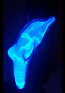 Table Lamp. Elevtta Blue-Lumi Source Dolphin.