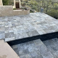 Travertine, Pavers And Turf