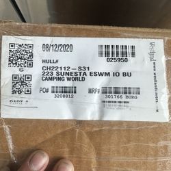 Chaparral sunesta 223/224 custom boat cover CH22112-S31