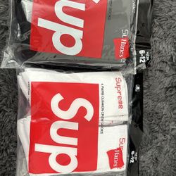 Supreme Socks White/black