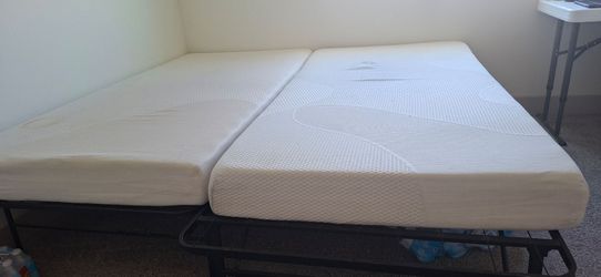 Two Twin mattress and two twin bed frame