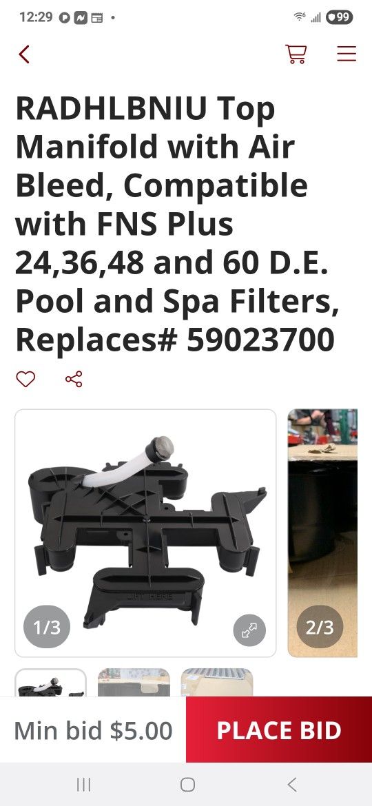 Pentair Pool Filter Manifold (Top)