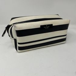 Kate Spade Davie York Street Makeup Bag Black And White