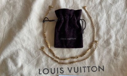 Authentic Louis Vuitton Gold Necklace & Bracelet Set
