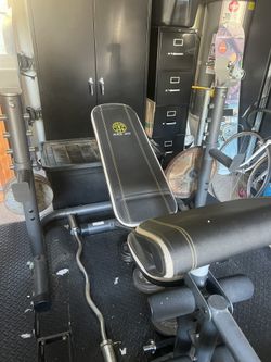 Golds Gym Bench Olympic Weights And Bar