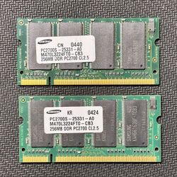 2x Samsung 256MB DDR Desktop RAM (PC2700, CL2.5)