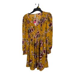 Women’s Floral Mustard Dress Size XS