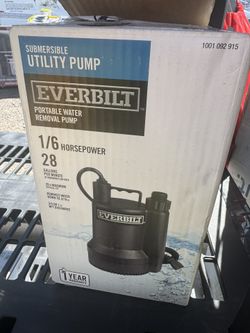 Everbilt 1/6 HP submersible sump pump