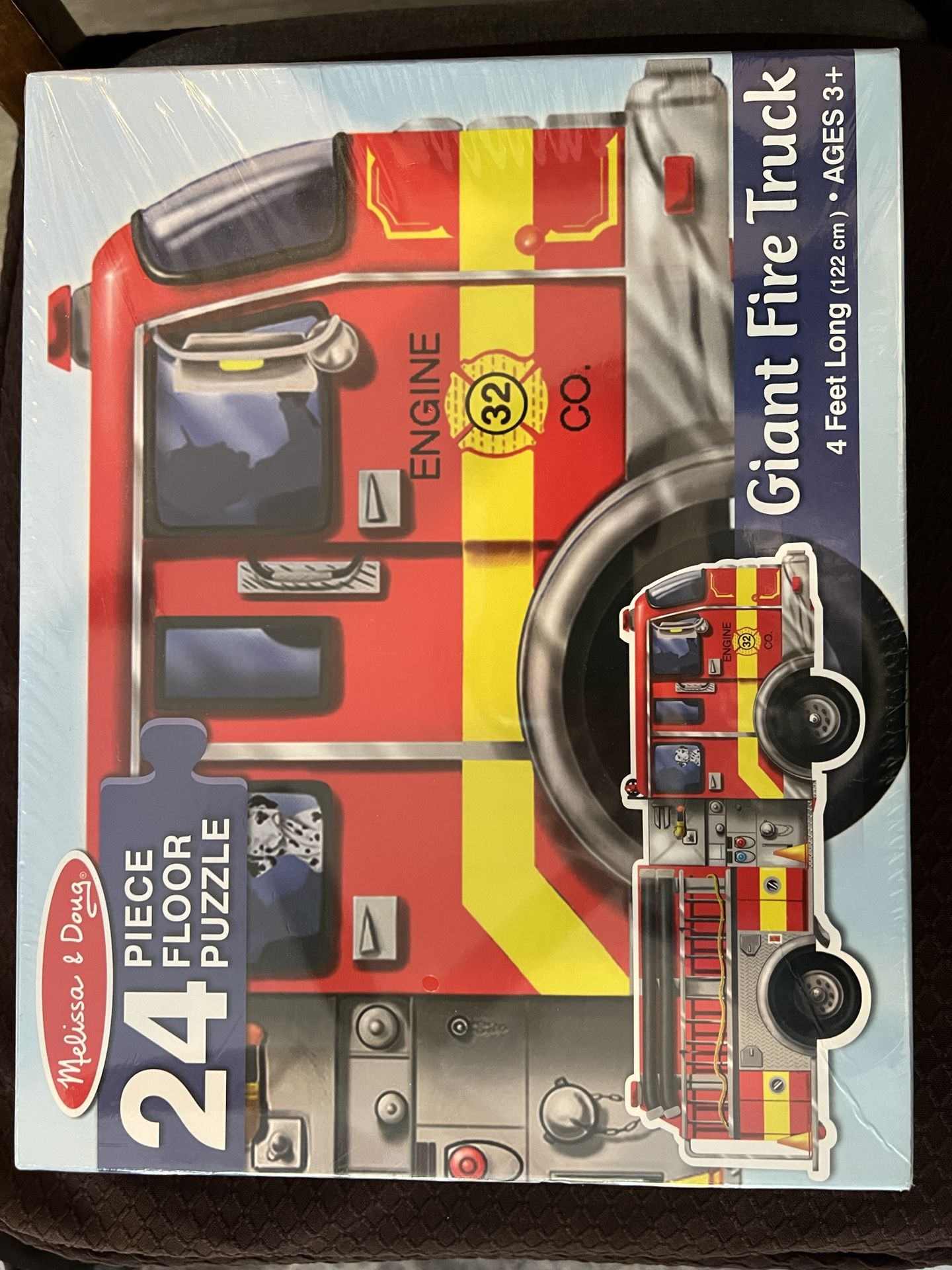 Melissa & Doug Giant Fire Truck Puzzle, 24 Piece, Unopened $10