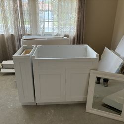 Spice Rack / Kitchen Sink Cabinet / Mirror 