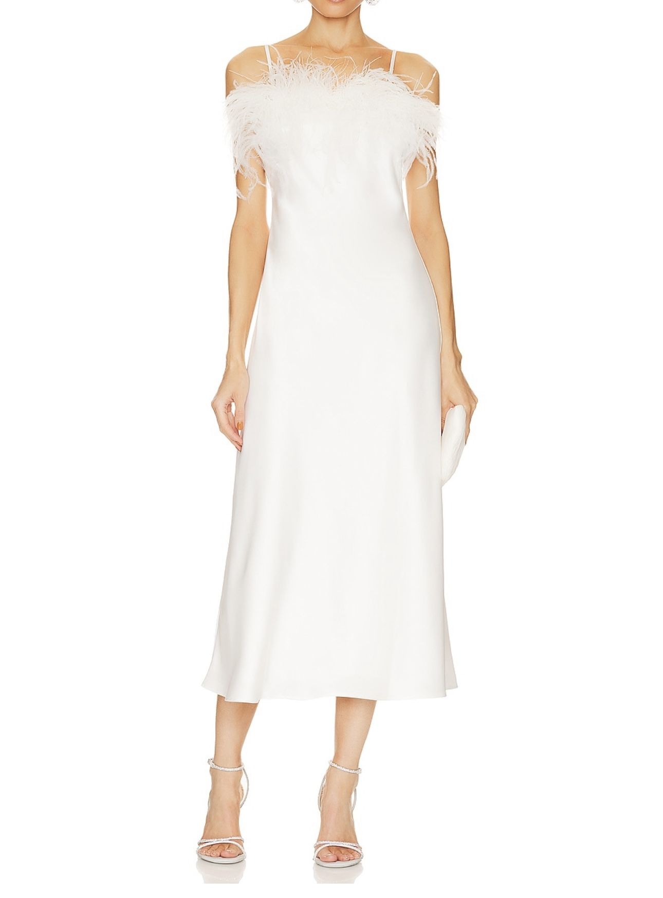 Feather White dress