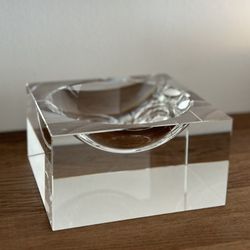 Glass Candy Dish Pillar 
