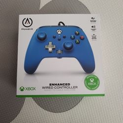 PowerA Enhanced Wired Controller for Xbox - Blue, Gamepad, Wired Video Game Controller, Gaming Controller, Xbox Series X|S, Xbox One - Xbox Series

